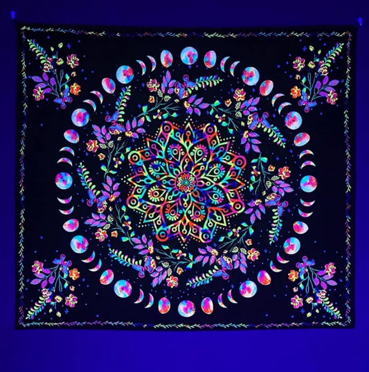 Mimulux Psychedellic Mandala Duvar Halısı